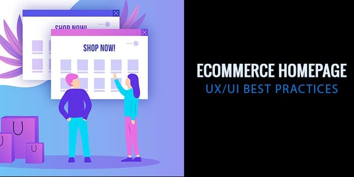 Illustration of two people in front of large web pages with "Shop now" buttons.
