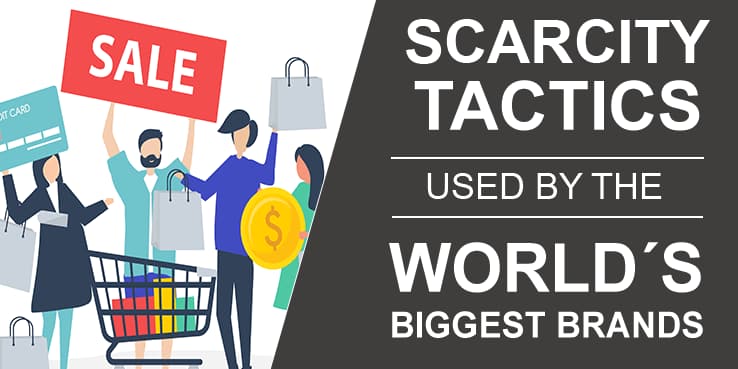 Illustration of shoppers with bags, a cart and a "Sale" sign.